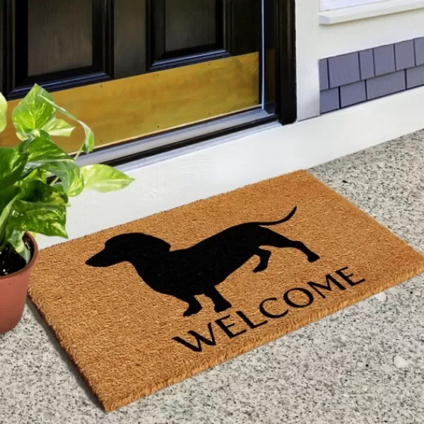 Doormats-Kirkland's Home Dachshund Welcome Doormat Tan/Black
