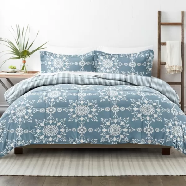 Comforters-Kirkland's Home Daisy Medallion King 3-Pc. Comforter Set Blue