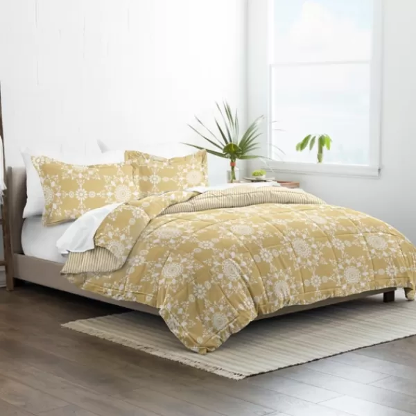 Comforters-Kirkland's Home Daisy Medallion King 3-Pc. Comforter Set Yellow