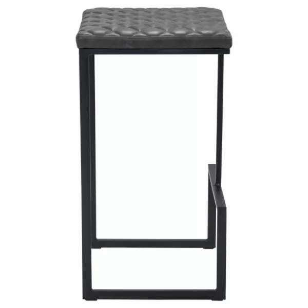 Bar Stools & Counter Height Stools-Kirkland's Home Dark And Black Upholstered Barstool Gray