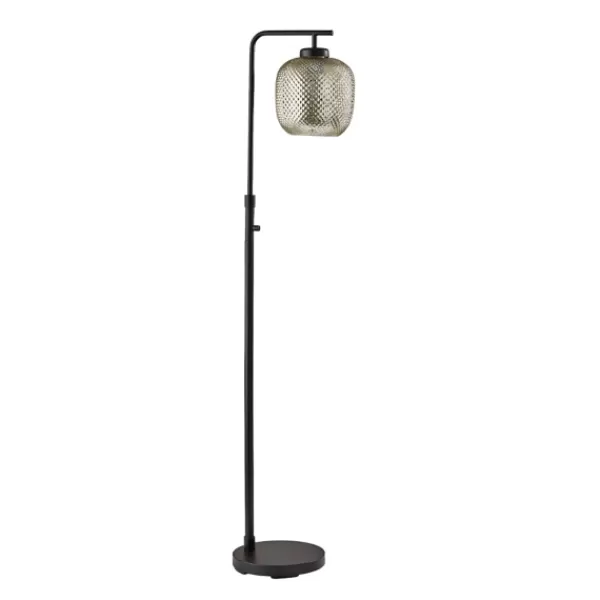 Floor Lamps-Kirkland's Home Dark Bronze And Mercury Glass Floor Lamp Clear