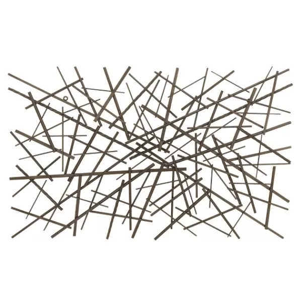 Wall Plaques-Kirkland's Home Dark Metal Abstract Scattered Wall Sculpture Gray