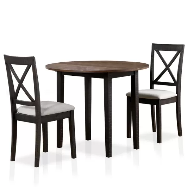 Dining Tables-Kirkland's Home Dark Oak And Walnut 3-Pc. Dining Set Brown