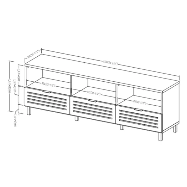 Tv Stands & Media Consoles-Kirkland's Home Dark Walnut Rustic Slat Door Tv Stand, 70 In. Brown