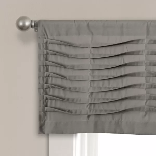 Curtains & Drapes-Kirkland's Home Dark Wave Pattern Valance Gray