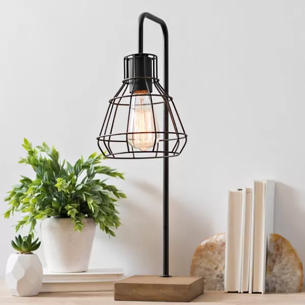 Table Lamps-Kirkland's Home David Metal Shade Edison Task Lamp Brown