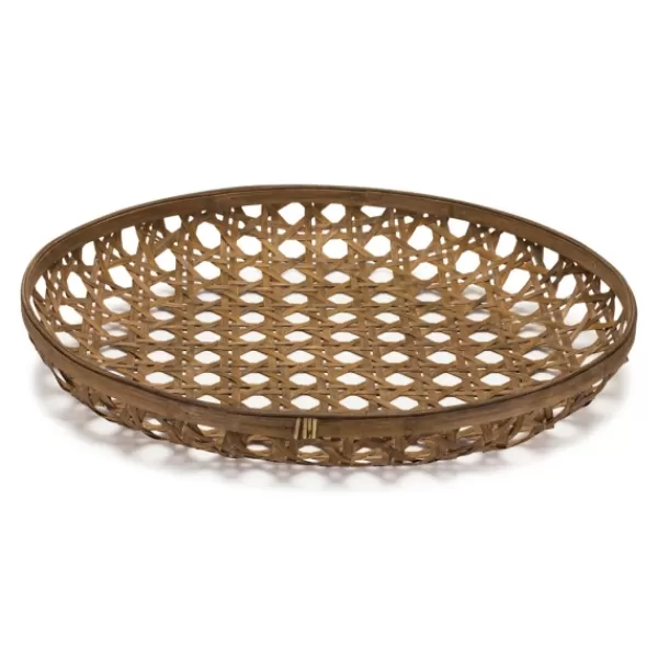 Decorative Trays-Kirkland's Home Decorative 26 In. Bamboo Tray Tan