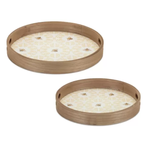 Decorative Trays-Kirkland's Home Decorative 2-Pc. Tray Set Brown