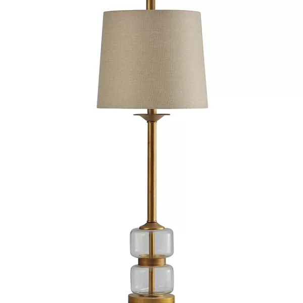 Buffet Lamps-Kirkland's Home Deep Gold Glass Orb Buffet Lamp Tan