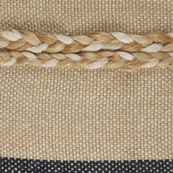 Pillows-Kirkland's Home Denim Blue Braided Stripe Throw Pillow, 20 In. Blue/Tan/Ivory