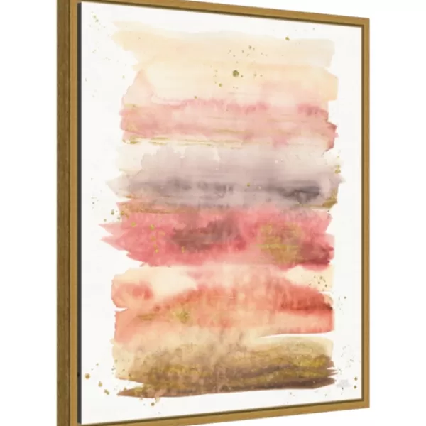 Canvas Art-Kirkland's Home Desert Blooms I Framed Canvas Art Print Pink/Gold
