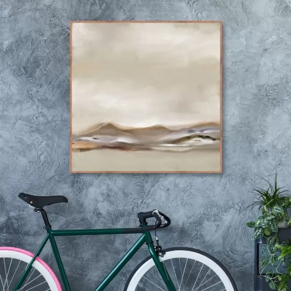 Canvas Art-Kirkland's Home Desert View Framed Canvas Art Print Gray