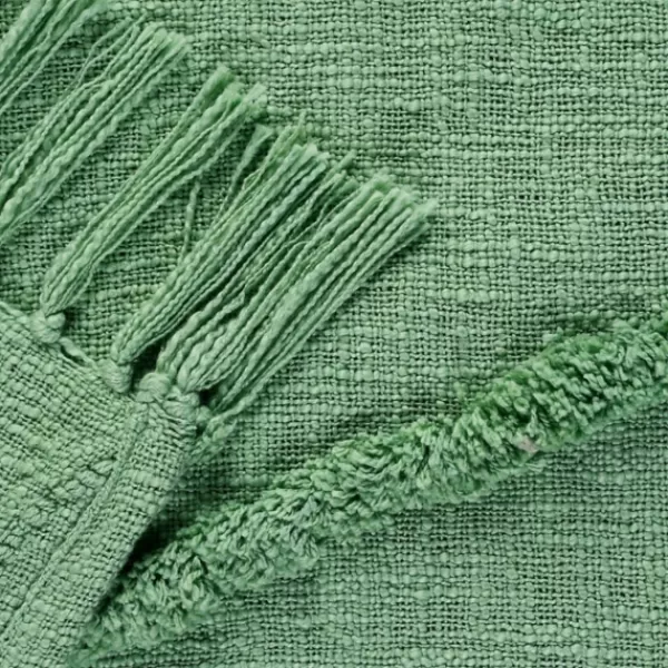 Blankets & Throws-Kirkland's Home Diamond Tufted Cotton Throw Green