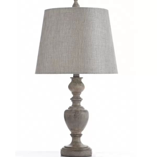 Table Lamps-Kirkland's Home Distressed And Cream Table Lamp Gray