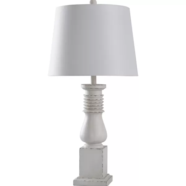 Table Lamps-Kirkland's Home Distressed Asher Table Lamp White