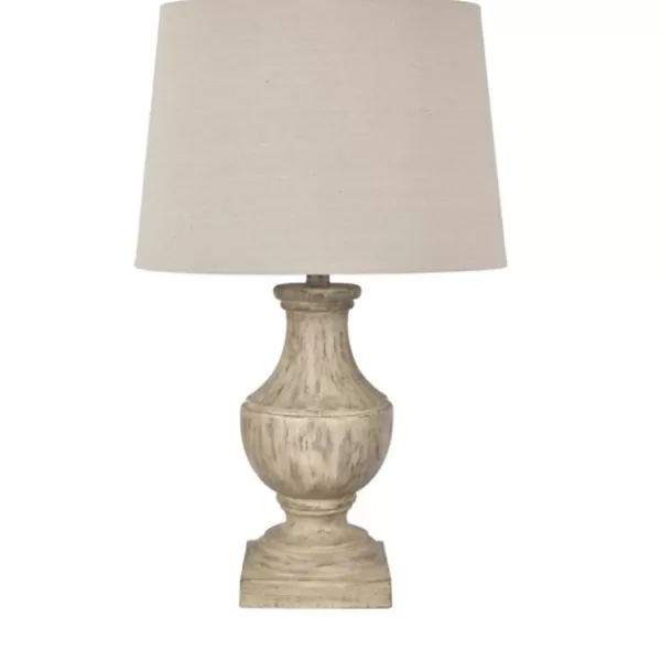 Table Lamps-Kirkland's Home Distressed Brown Table Lamp Ivory