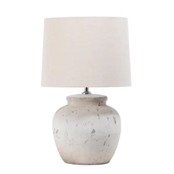 Table Lamps-Kirkland's Home Distressed Ceramic Table Lamp White