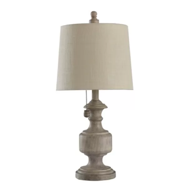 Table Lamps-Kirkland's Home Distressed Urn Resin Table Lamp Gray
