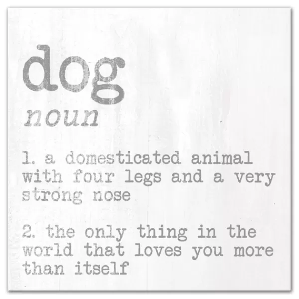 Wall Quotes & Signs-Kirkland's Home Dog Definition Canvas Art Print White