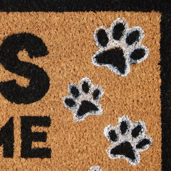 Doormats-Kirkland's Home Dogs Welcome People Tolerated Coir Doormat Tan/Black