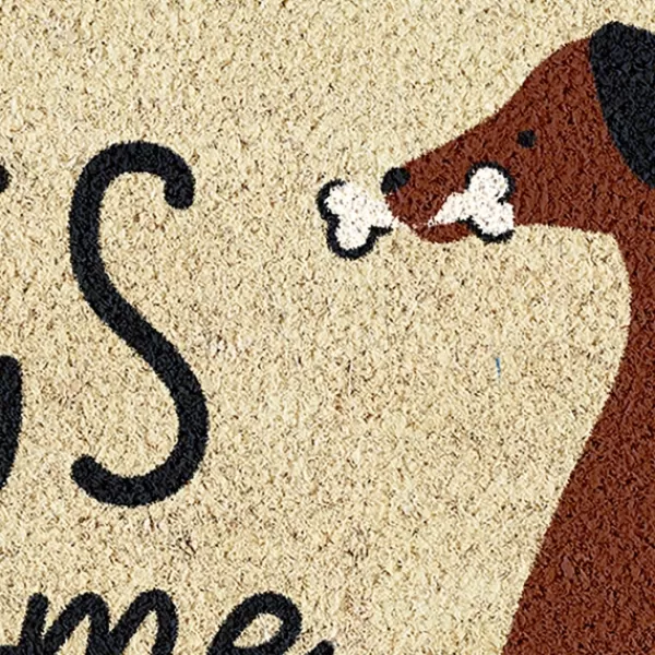 Doormats-Kirkland's Home Dogs Welcome People Tolerated Doormat Tan/Brown
