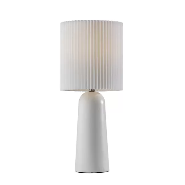 Table Lamps-Kirkland's Home Dome Pleated Shade Table Lamp White