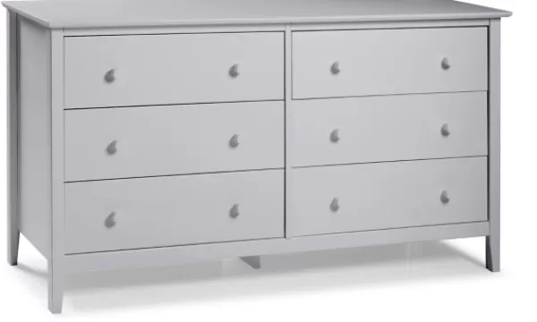 Dressers & Chests-Kirkland's Home Dove Brazilian Pine Wood Dresser Gray