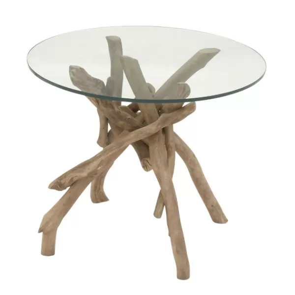 Accent & End Tables-Kirkland's Home Driftwood Branch Base Accent Table Brown