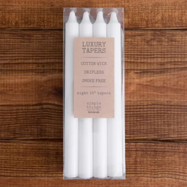 Candles-Kirkland's Home Dripless Taper Candles, Set Of 8 White