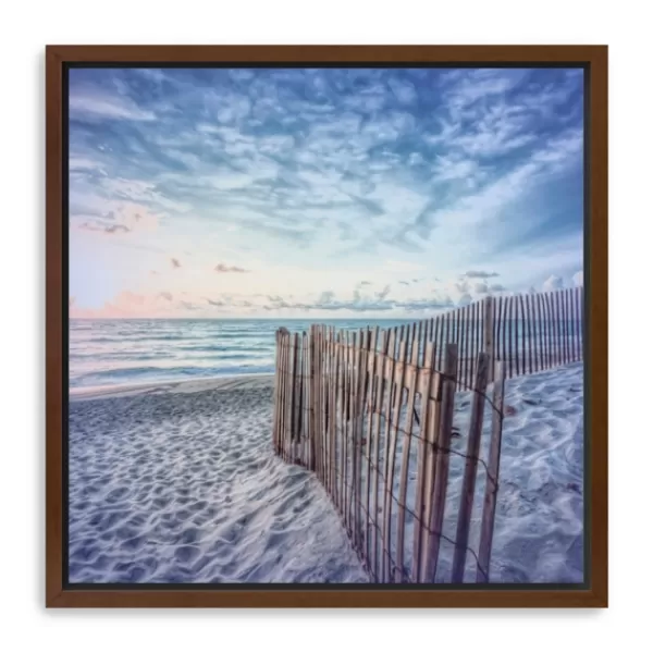 Framed Art-Kirkland's Home Dune Daybreak Framed Canvas Art Print Blue/White