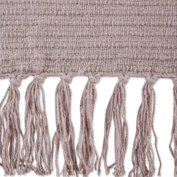 Blankets & Throws-Kirkland's Home Dusty Ribbed Fringe Throw Purple