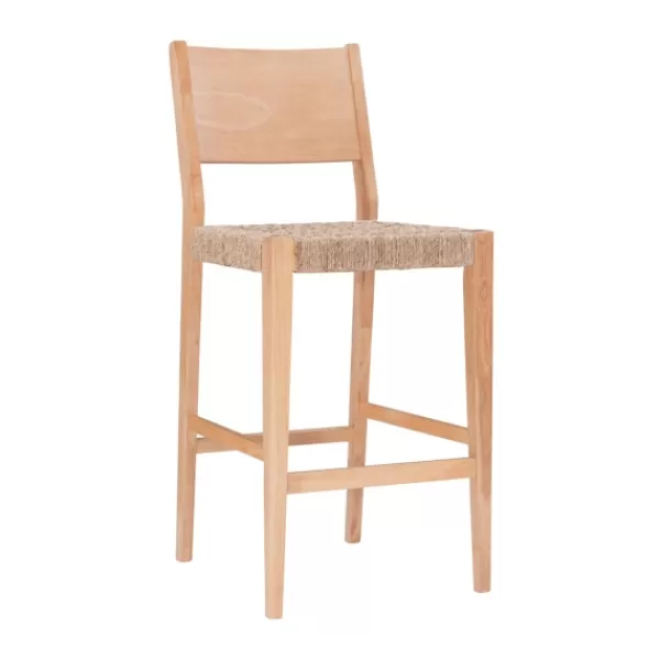 Bar Stools & Counter Height Stools-Kirkland's Home Earthy Basketweave Rubberwood Bar Stools, Set Of 2 Tan