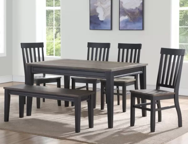 Benches & Ottomans-Kirkland's Home Ebony And Driftwood Two-Tone Bench Black