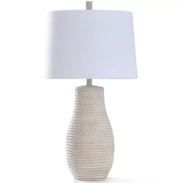 Table Lamps-Kirkland's Home Egg Shell Woven Rope Table Lamp White