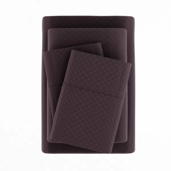 Bed Sheets-Kirkland's Home Embossed Checkered 3-Pc. Twin Sheet Set Purple