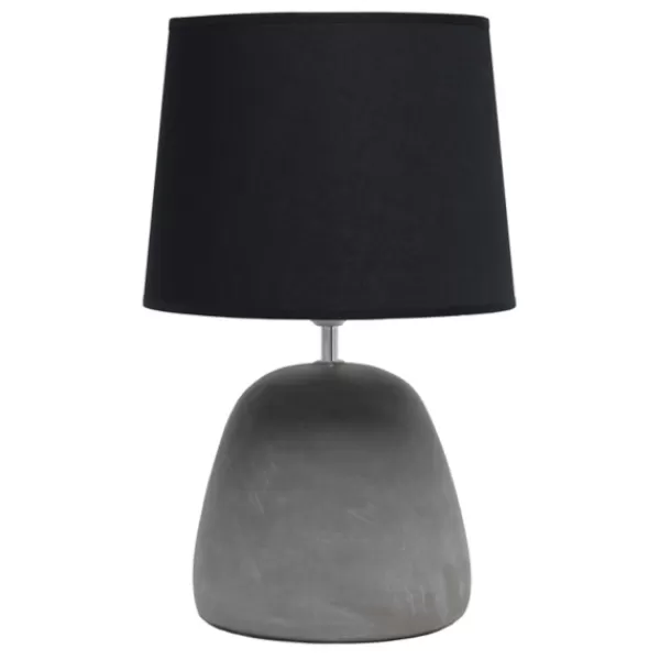 Table Lamps-Kirkland's Home Emma Concrete Table Lamp With Shade Black
