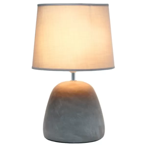 Table Lamps-Kirkland's Home Emma Concrete Table Lamp With Shade Gray