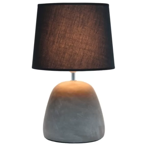 Table Lamps-Kirkland's Home Emma Concrete Table Lamp With Shade Black