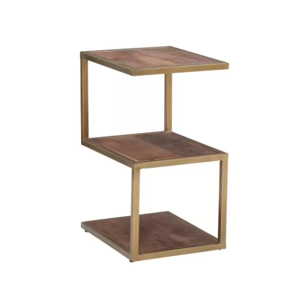 Accent & End Tables-Kirkland's Home En Shelves S-Frame Accent Table Gold