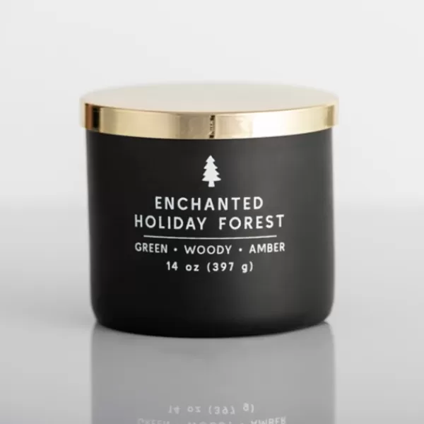 Candles-Kirkland's Home Enchanted Holiday Forest Triple Wick Jar Candle Black