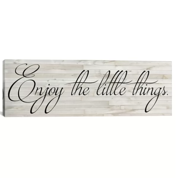 Wall Quotes & Signs-Kirkland's Home Enjoy The Little Things Canvas Art Print, 36X12 White