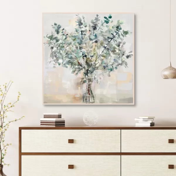 Canvas Art-Kirkland's Home Essential S I Framed Canvas Print, 35X35 In. Green