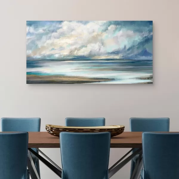 Canvas Art-Kirkland's Home Ethereal Skies Canvas Art Print, 48X24 In. White/Blue