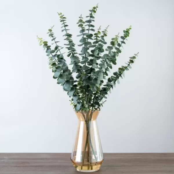 Arrangements & Greenery-Kirkland's Home Eucalyptus And Amber Glass Vase Arrangement Green
