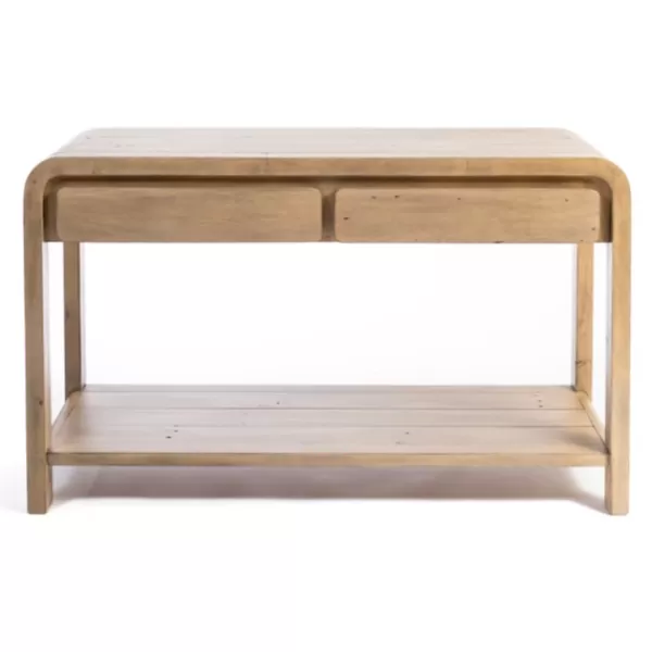 Console Tables-Kirkland's Home Everson Wood Console Table Tan