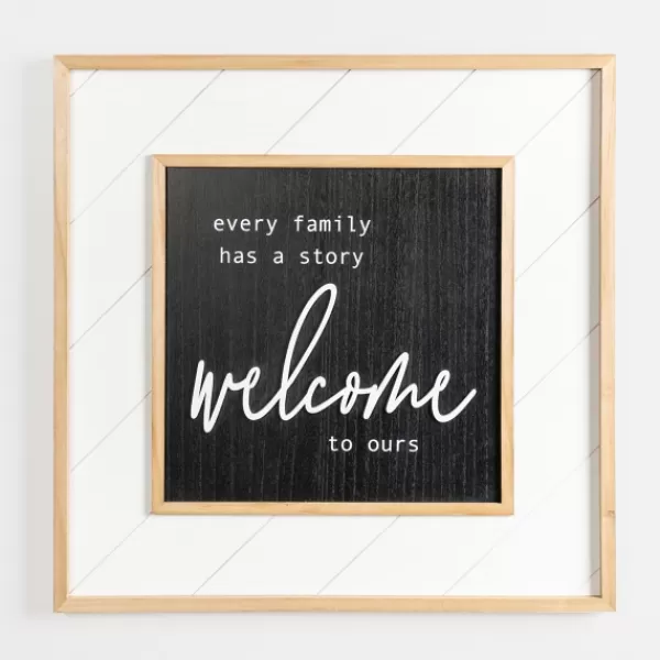 Wall Quotes & Signs-Kirkland's Home Every Family Has A Story Wall Plaque Black/White