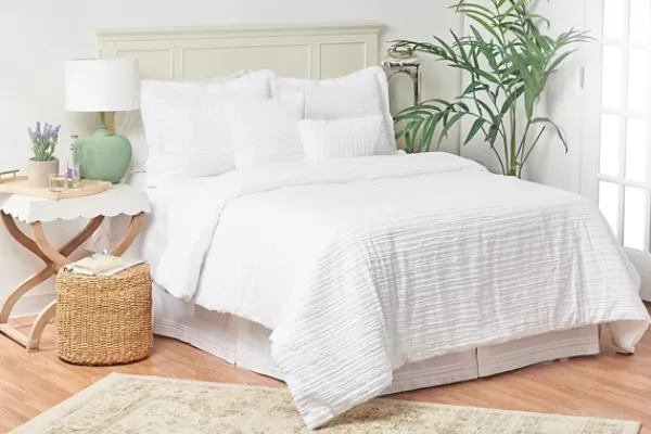 Comforters-Kirkland's Home Eyelash 5-Pc. King Comforter Set White