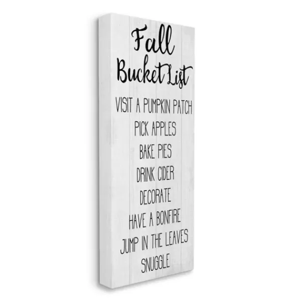 Wall Quotes & Signs-Kirkland's Home Fall Bucket List Canvas Art Print White/Black