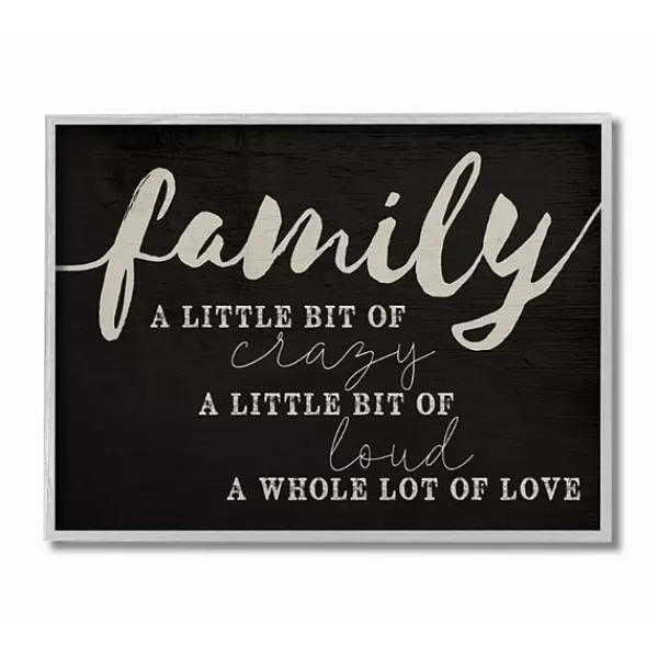 Wall Quotes & Signs-Kirkland's Home Family A Whole Lot Of Love Framed Wall Plaque Black