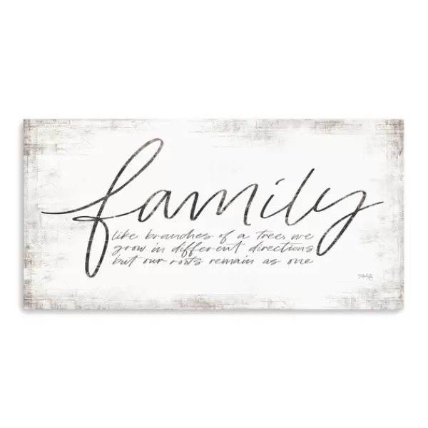 Wall Quotes & Signs-Kirkland's Home Family Branches Canvas Art Print, 60X30 In. White
